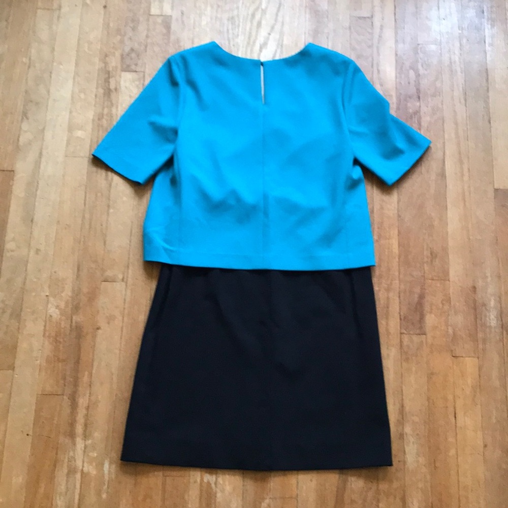 Ellen Tracy Blue & Black Business Dress - Picture 5 of 5